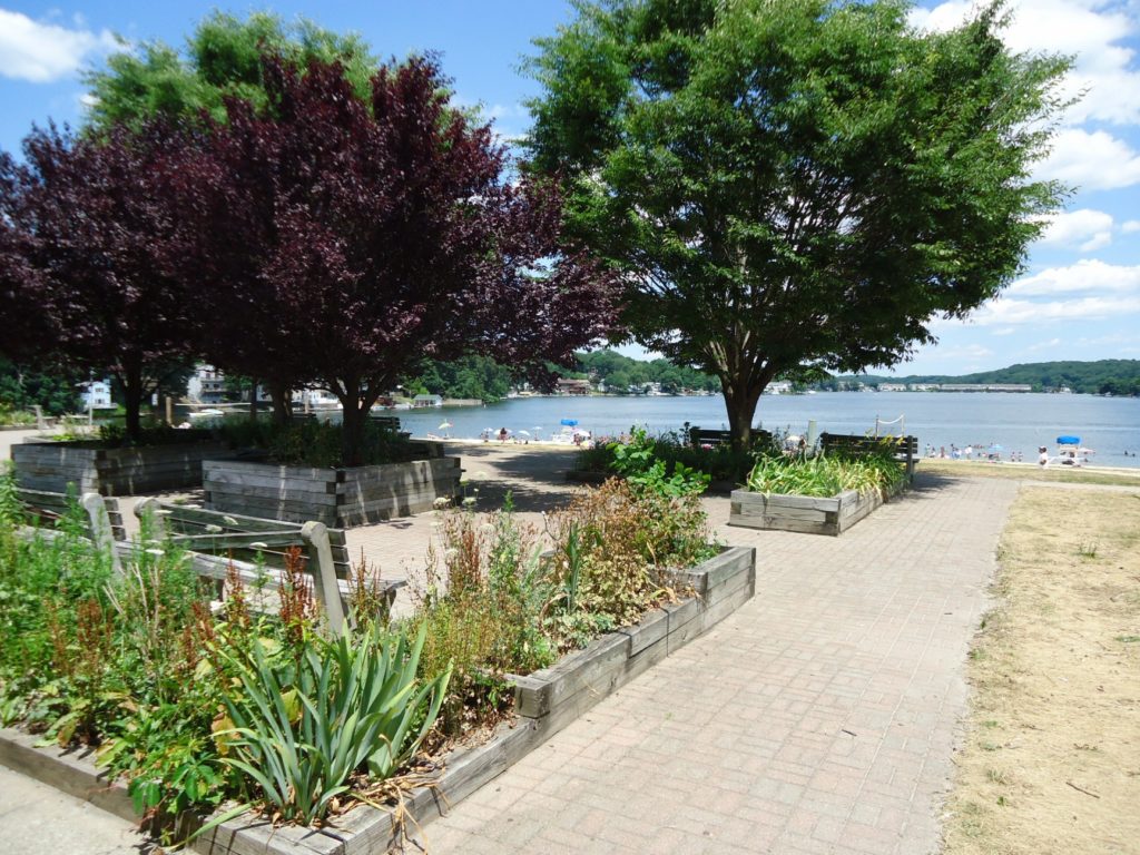 Public beach on Lake Hopatcong in New Jersey